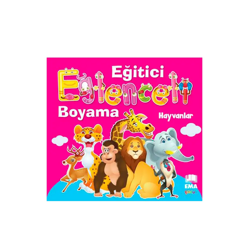 Ema Çocuk K049 Eğitici Eğlenceli Boyama Hayvanlar 96 Sayfa
