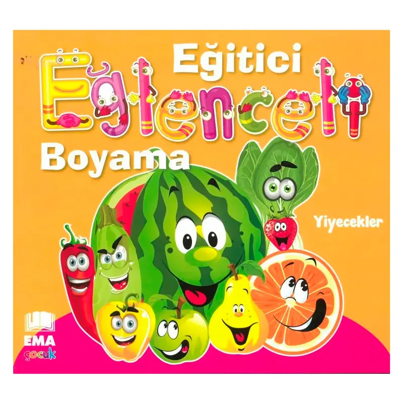 Ema Çocuk K052 Eğitici Eğlenceli Boyama Yiyecekler 96 Sayfa