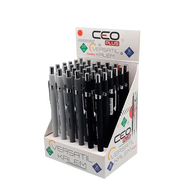 Ceo Plus Sombra Silgi Efektli Gövde Versatil Kalem 0.9mm x 36 Lı Stand