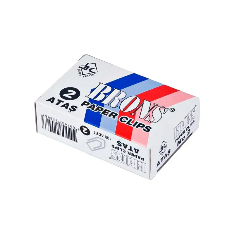Brons BR-122 Ataş Kutu No:2 100 Lü Kutu x 10 Lu Paket