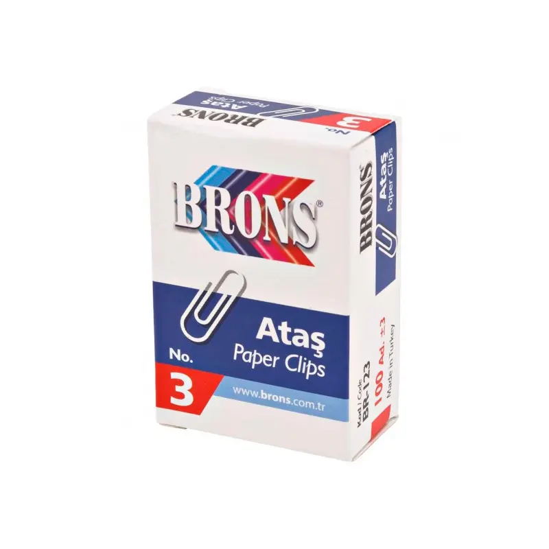 Brons BR-123 Ataş Kutu No:3 100 Lü Kutu x 10 Lu Paket