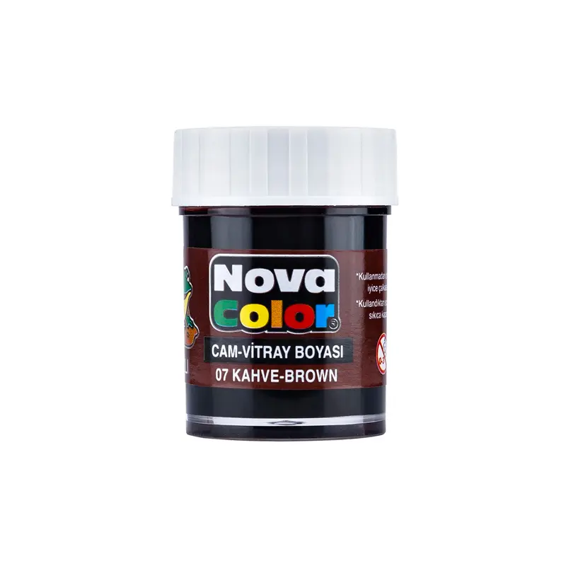 Nova Color Su Bazlı Cam Boyası Kahverengi 30cc Şişe x 12 Li Kutu