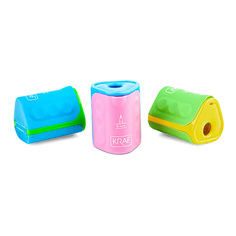 Kraf 732G Tek Delikli Hazneli Kalemtraş x 60 Lı Paket