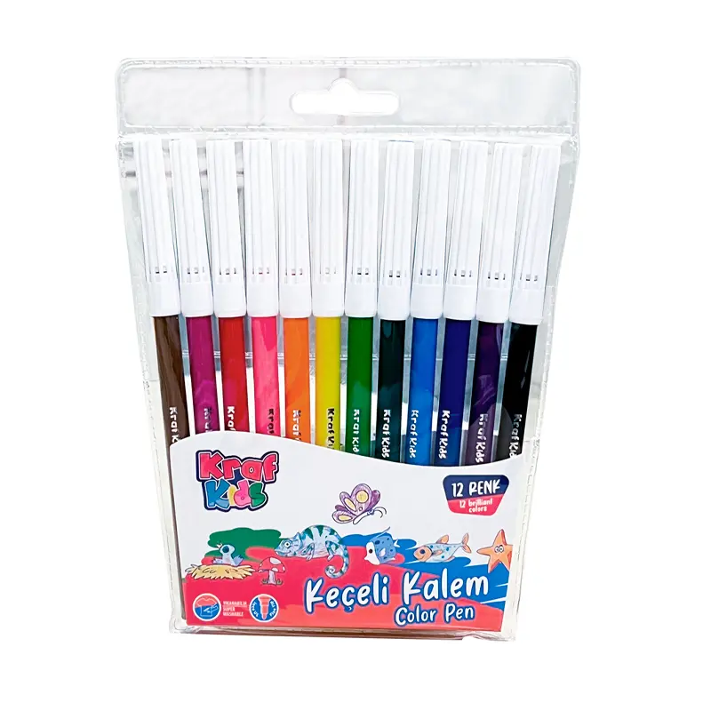 Kraf 265 Keçeli Kalem 12 Renk