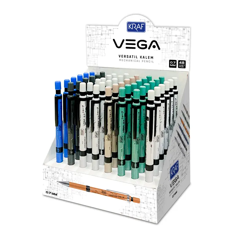 Kraf MP-115 Vega Versatil Kalem 0.7mm x 48 Li Stand