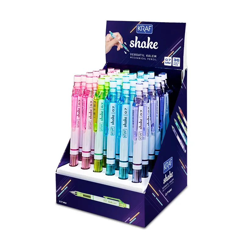 Kraf MP-105 Shake Versatil Kalem 0.7mm x 36 Lı Stand
