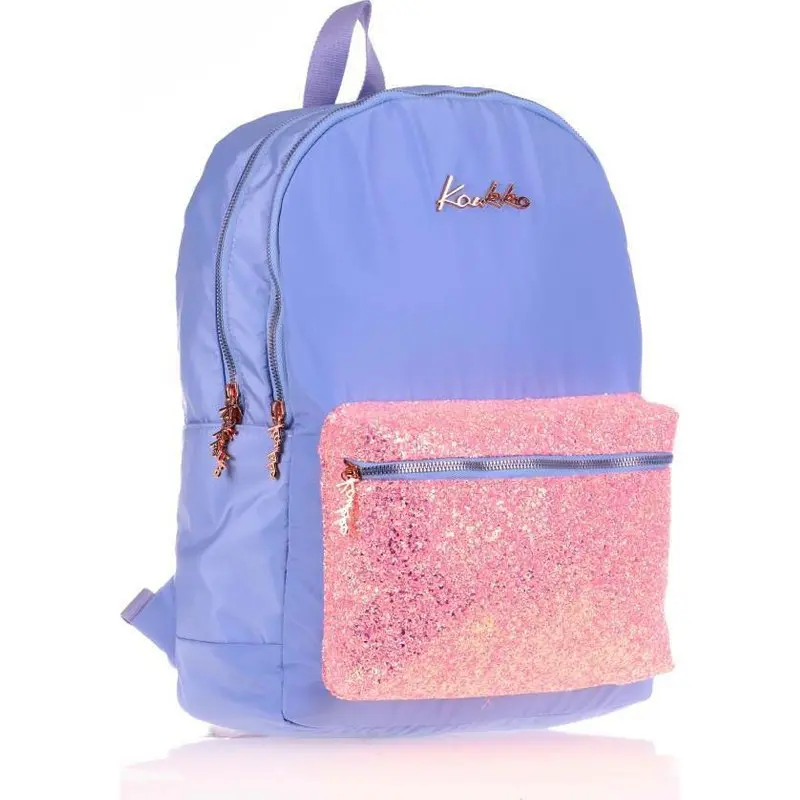 Kaukko K1518 Bright Sırt Çantası Kapitone Floral Mavi