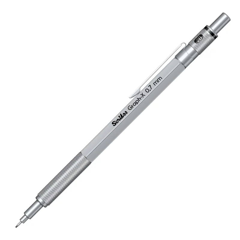 Scrikss Graph-X Metal Versatil Kalem 0.7mm Saten Gri
