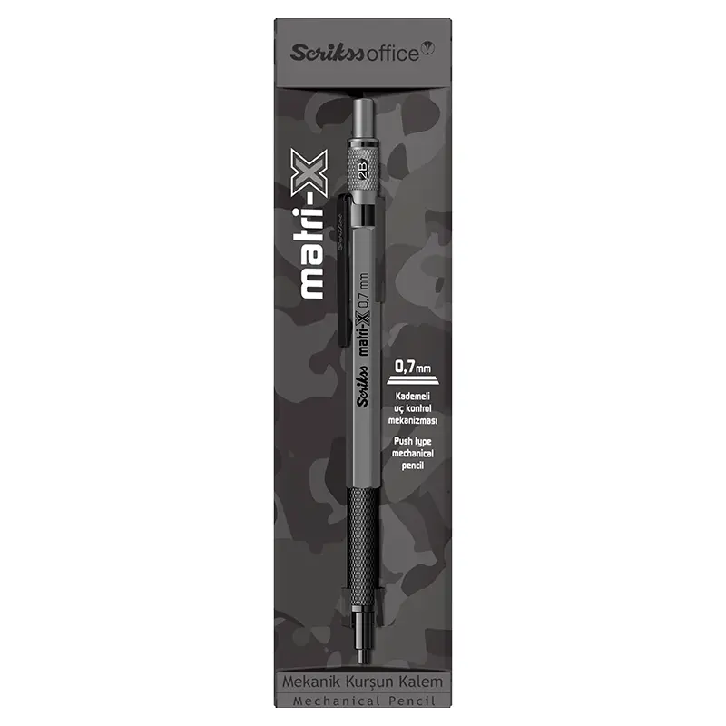 Scrikss Matri-X Metal Versatil Kalem 0.7mm Gri