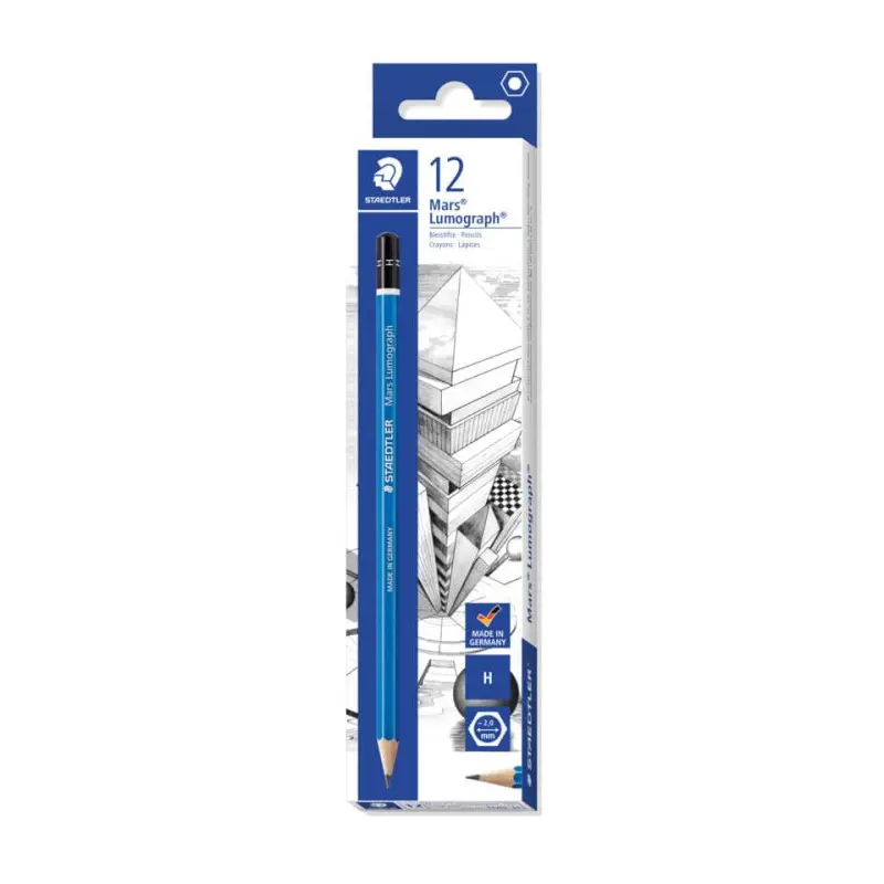 Staedtler 100-H Mars Lumograph Kurşun Kalem H x 12 Li Kutu