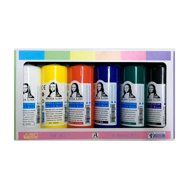 Südor Mona Lisa Akrilik Boya 6 Renk x 70 ML Şişe