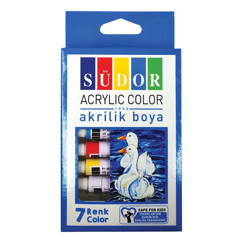 Südor SD191 Akrilik Boya Tüp 9 ML x 7 Renk