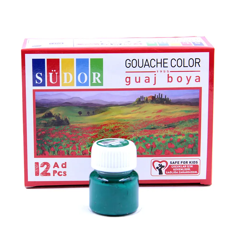 Südor Guaj Boya Şişe 15 ML Koyu Yeşil x 12 Li Kutu