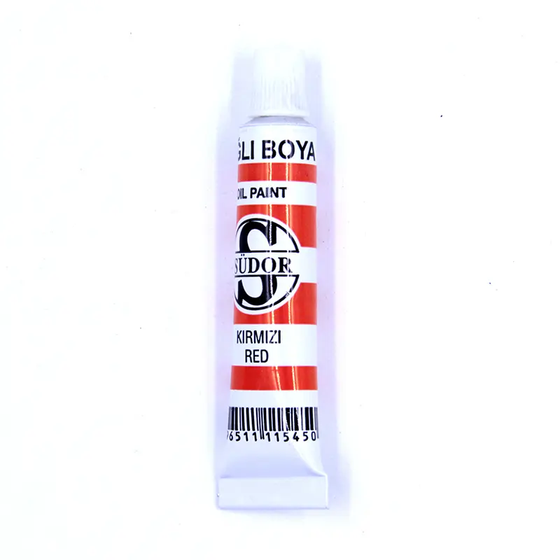 Südor Yağlı Boya Tüp 8.5 ML Vermiyon Kırmızı x 12 Li Kutu