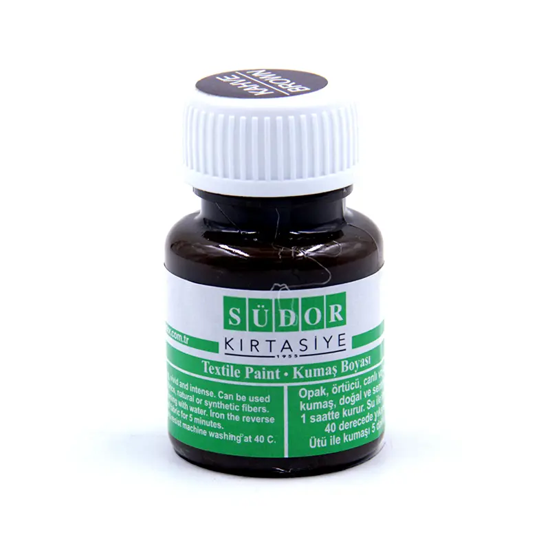 Südor Kumaş Boyası Şişe 25 ML Kahverengi x 10 Lu Kutu