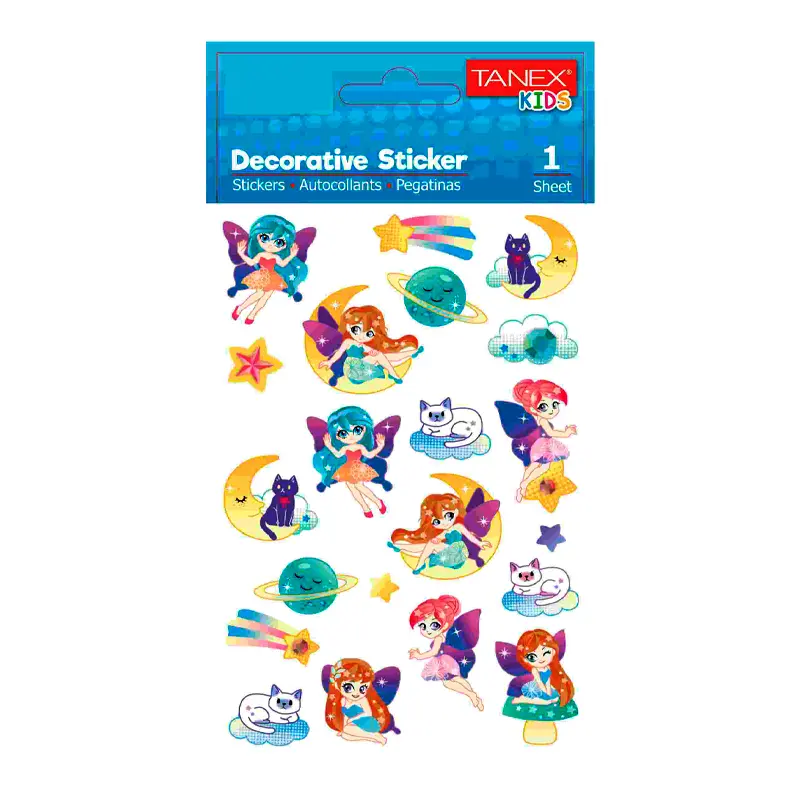 Taneks 25182 Puffy Dekoratif Sticker Unicorn Serisi x 5 Li Paket