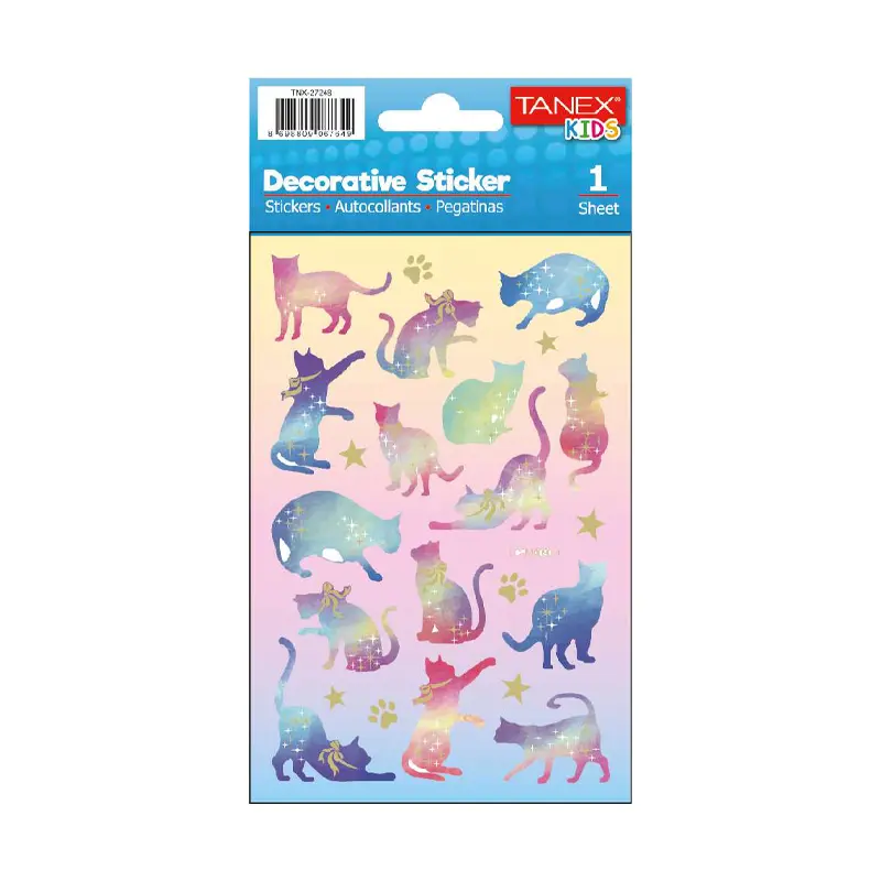Taneks 27248 Puffy Dekoratif Sticker Astrolog Kediler Serisi x 5 Li Paket