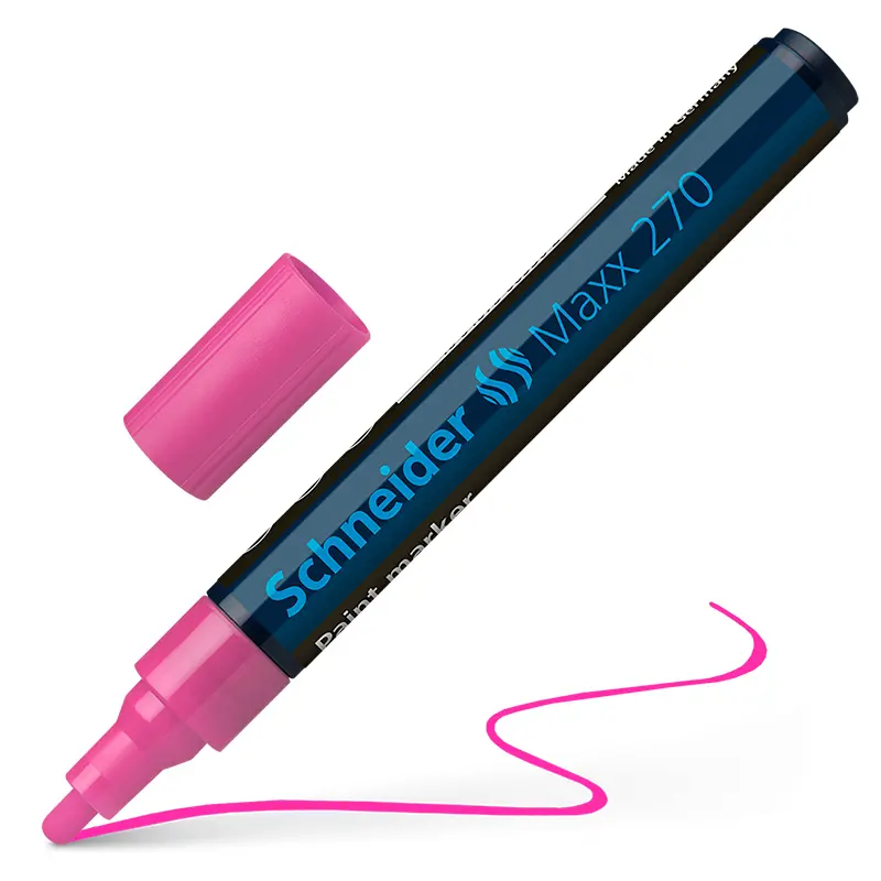 Schneider 127009 Maxx 270 Boya Markörü 1.0 - 3.0mm Pembe x 10 Lu Kutu