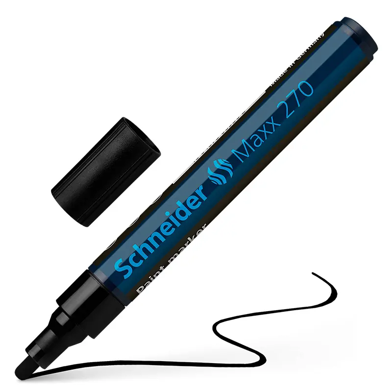 Schneider 127001 Maxx 270 Boya Markörü 1.0 - 3.0mm Siyah x 10 Lu Kutu