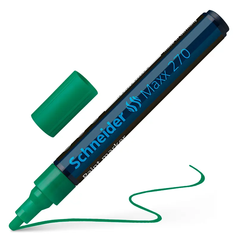 Schneider 127004 Maxx 270 Boya Markörü 1.0 - 3.0mm Yeşil x 10 Lu Kutu