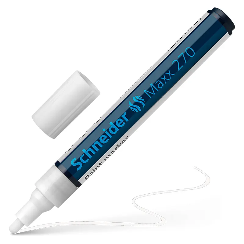 Schneider 127049 Maxx 270 Boya Markörü 1.0 - 3.0mm Beyaz x 10 Lu Kutu