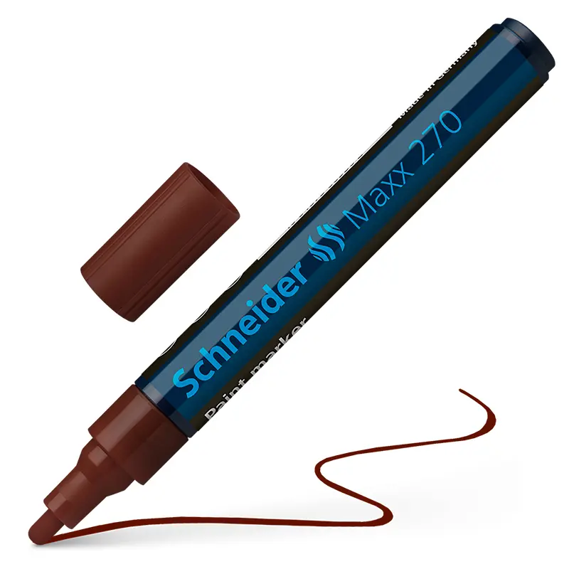 Schneider 127007 Maxx 270 Boya Markörü 1.0 - 3.0mm Kahverengi x 10 Lu Kutu