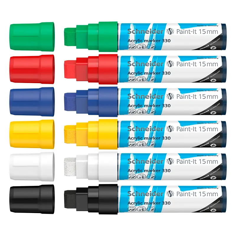 Schneider 330 Akrilik Marker Set 15mm x 6 Renk