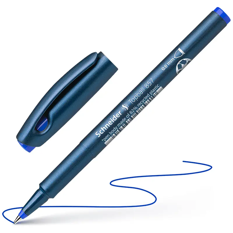 Schneider Topball 857 Konik Uçlu Roller Kalem 0.6mm Mavi x 10 Lu Kutu