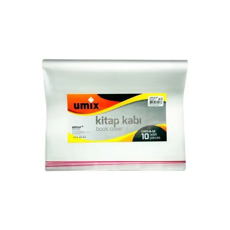 Umur Umix Bantlı Kitap Kabı Şeffaf x 10 Lu Paket